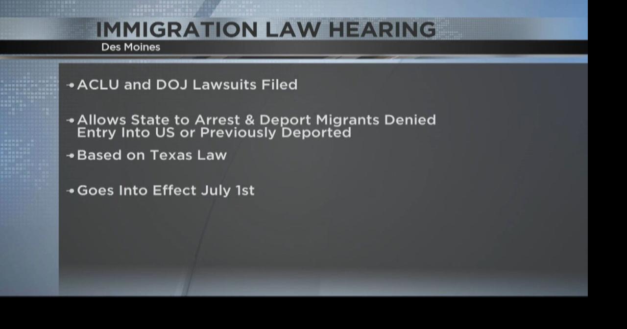 Immigration Law hearing taking place in Des Moines Crime Courts