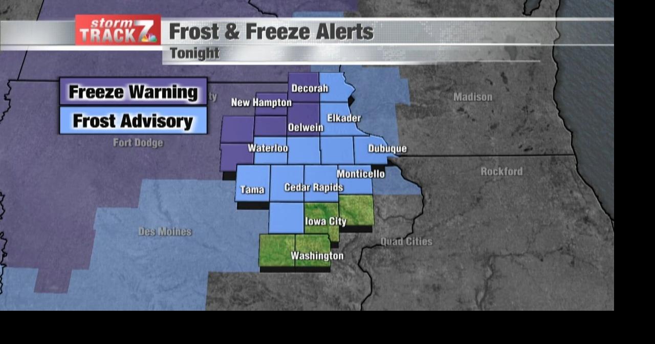 Frost and Freeze Alerts in effect Thursday night | Video | kwwl.com