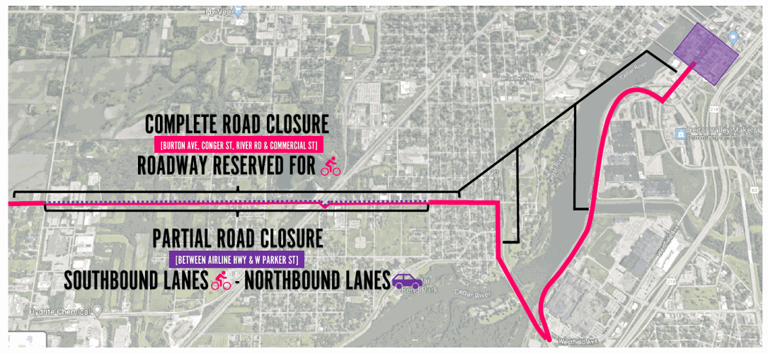 WATERLOO RAGBRAI Maps, routes, and road closures News