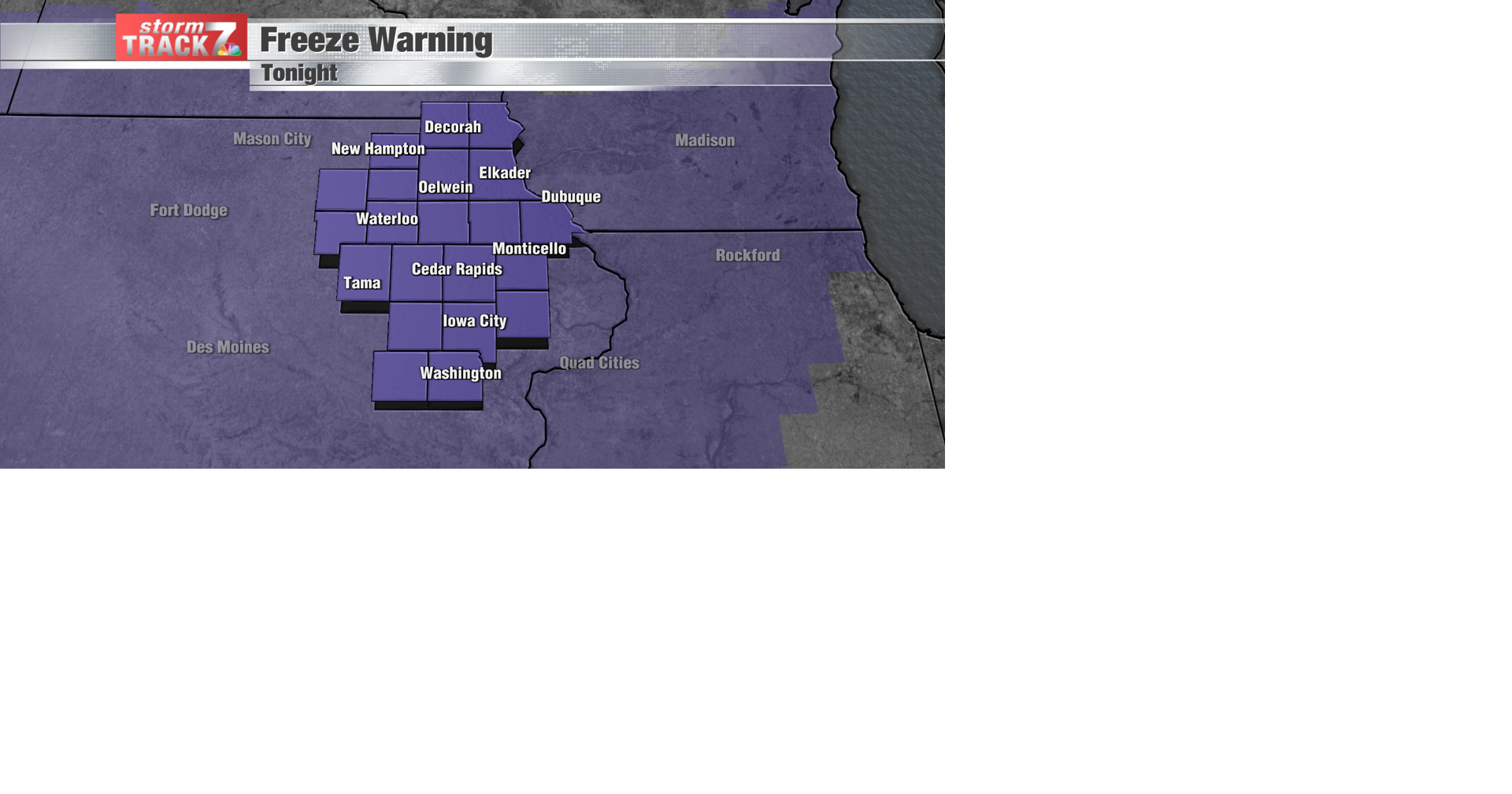 TRACKING: Freeze Warning Tonight | Forecast | kwwl.com