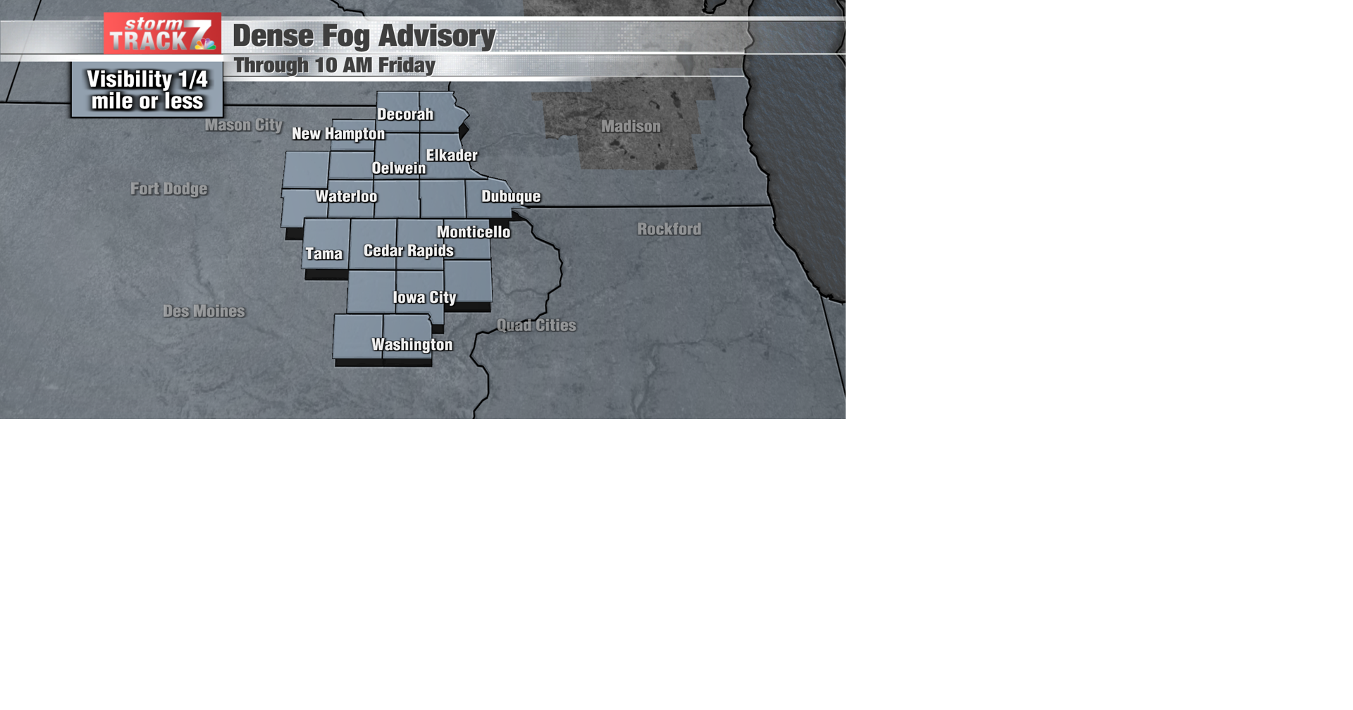 TRACKING: DENSE FOG ADVISORY tonight and rain | Forecast | kwwl.com