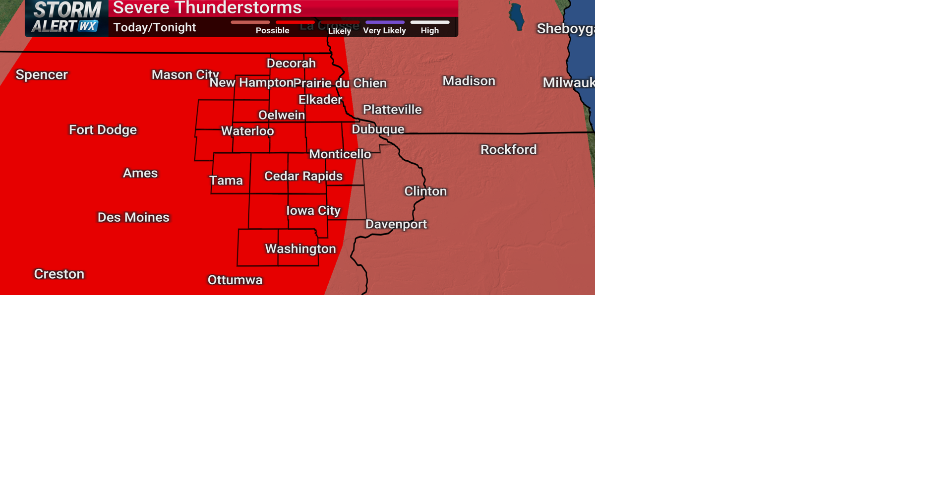 TRACKING: Some strong storms later today/tonight | Forecast | kwwl.com