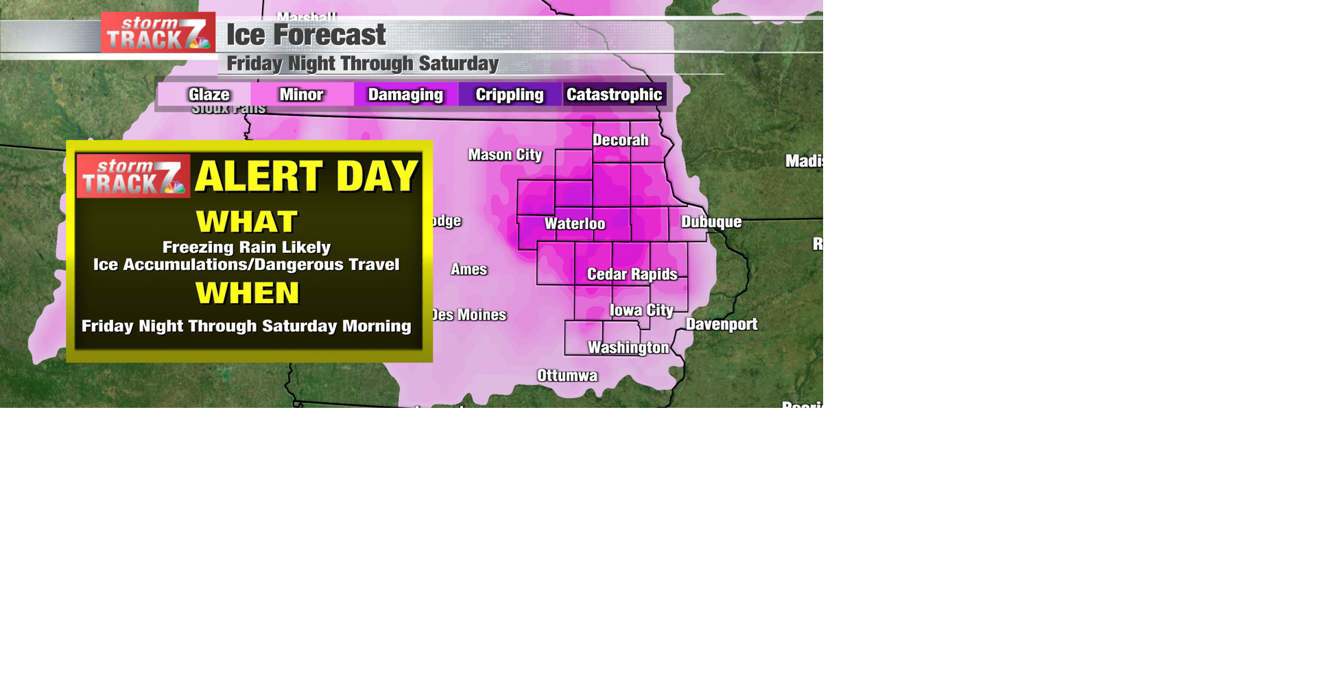 TRACKING: Cold today; ice accumulations Friday night | Forecast | kwwl.com