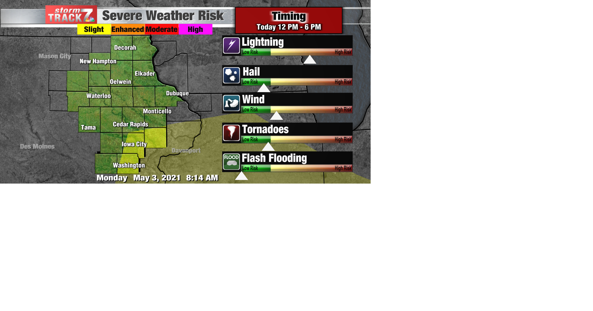 TRACKING: Showers and storms today, cooler this week | Archive | kwwl.com