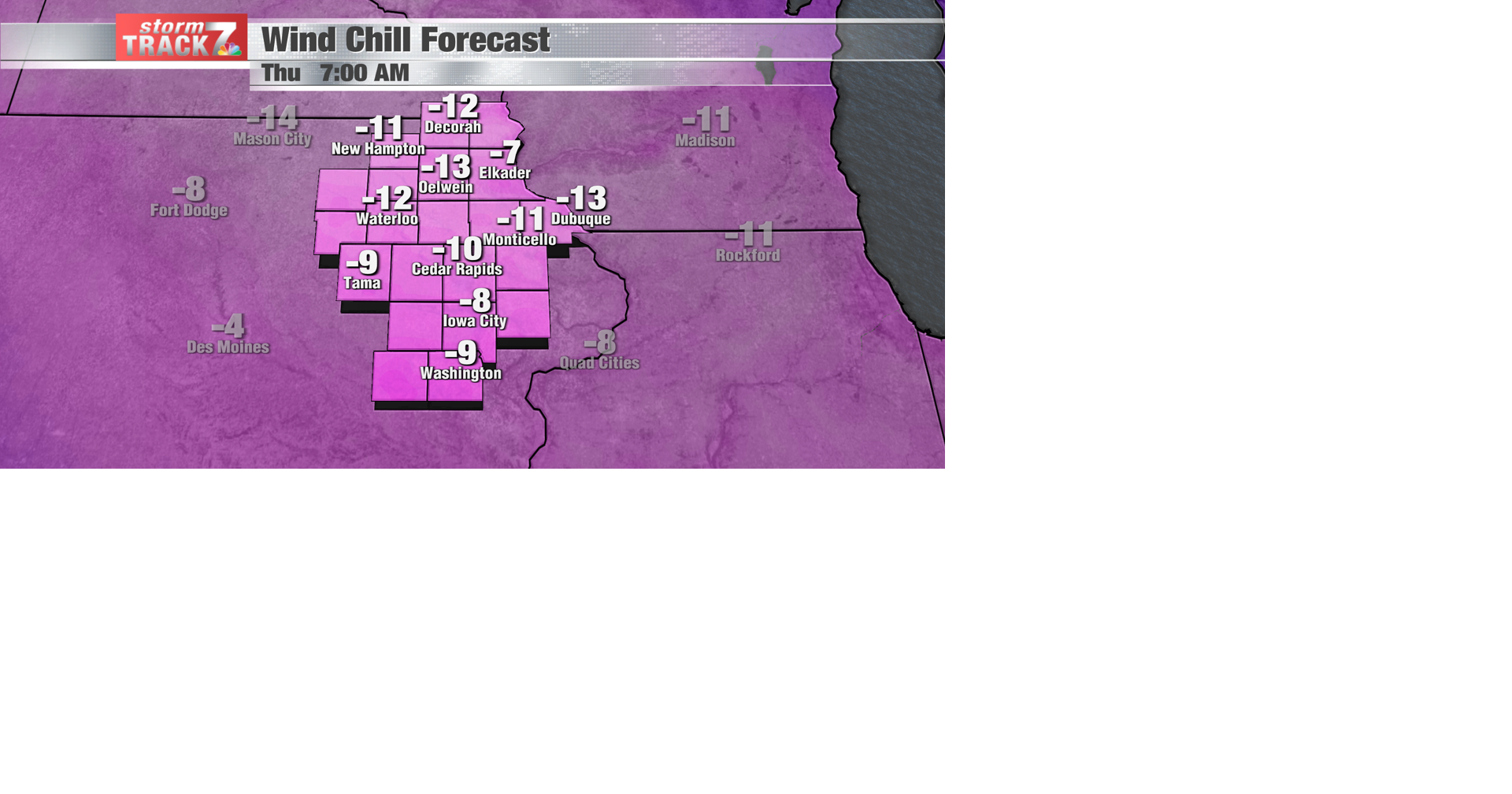 TRACKING: Less wind tomorrow and cold | Forecast | kwwl.com