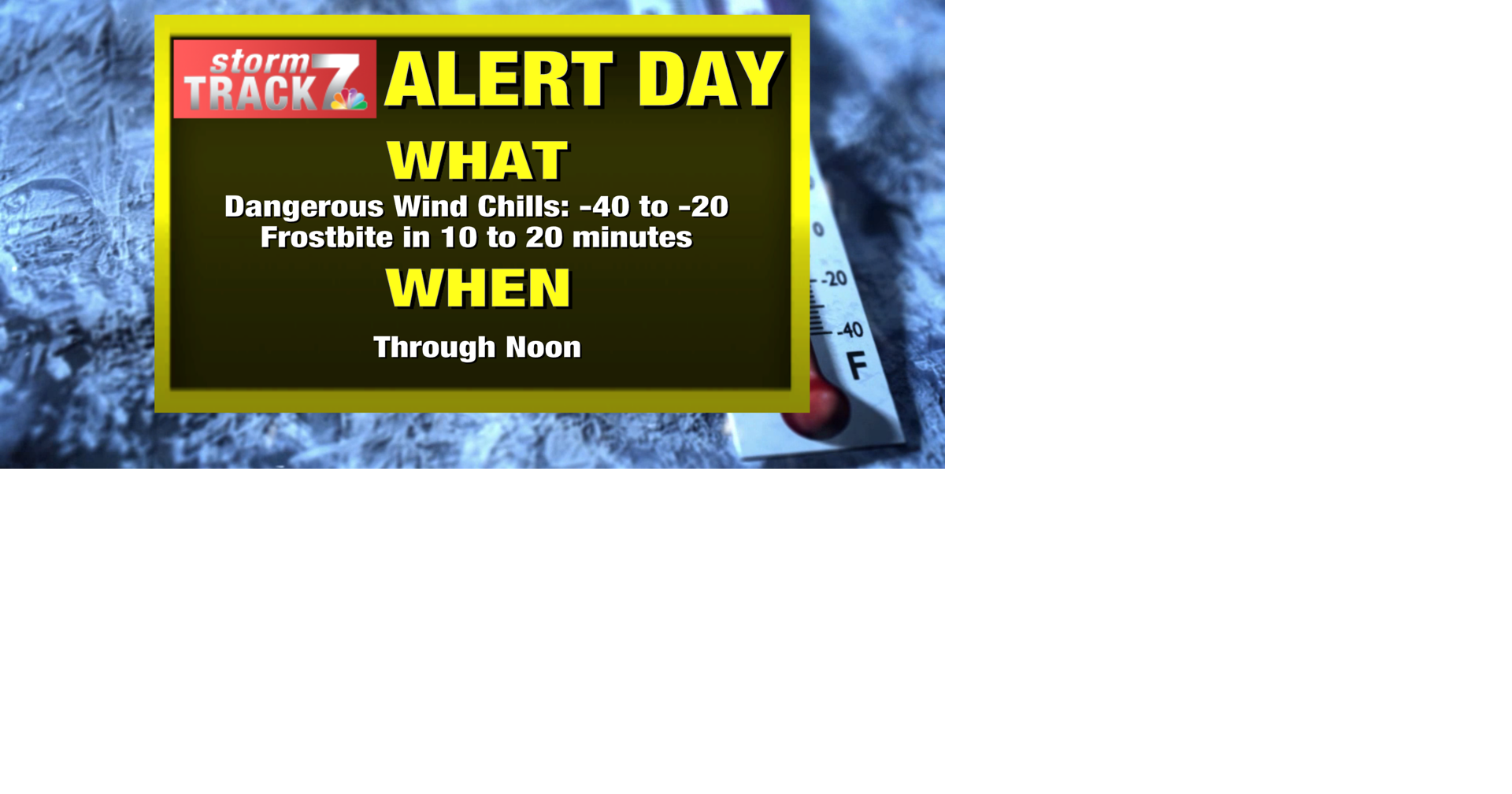 ALERT DAY: Dangerous wind chills continue | Forecast | kwwl.com