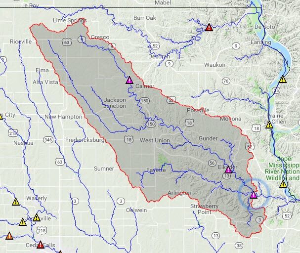 Turkey River Iowa Map Turkey River Flooding | Schnack's Weather Blog | Kwwl.com