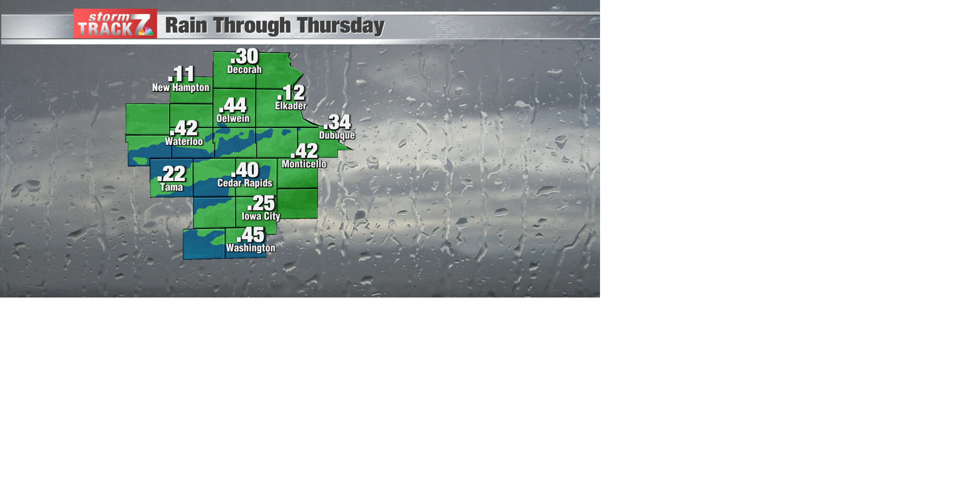 TRACKING: Cooler and windy with more rain Thursday | Forecast | kwwl.com