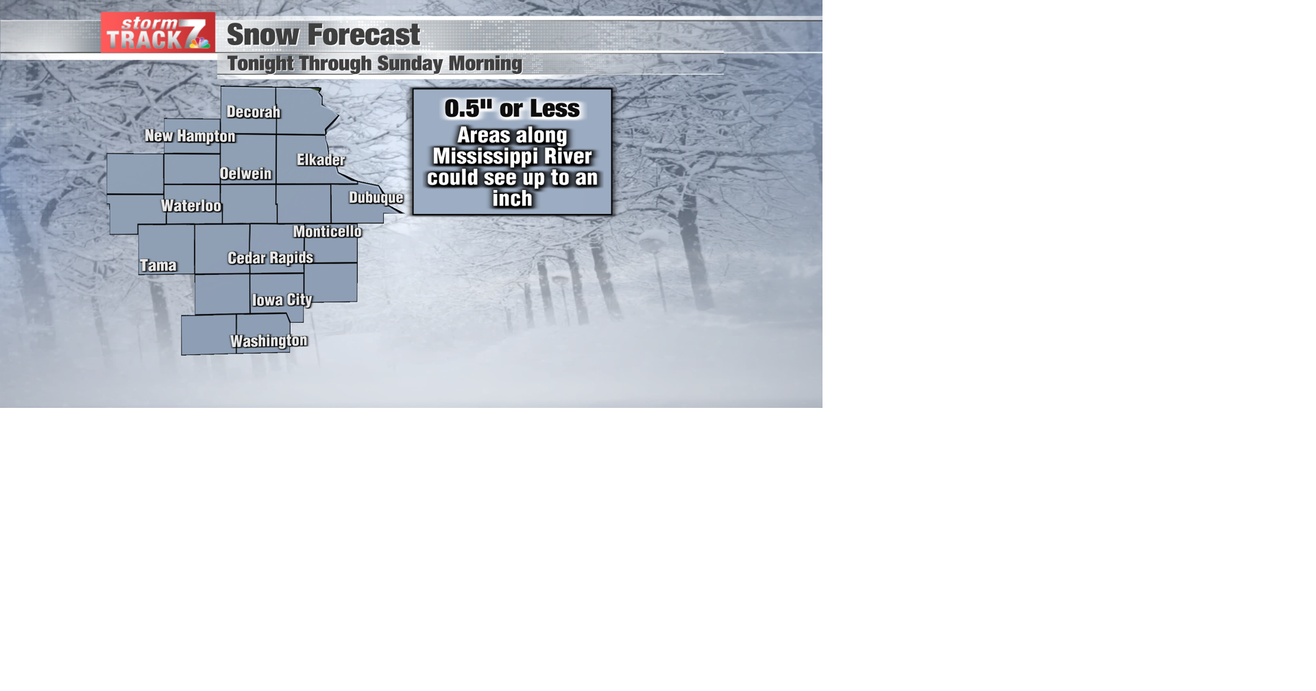 TRACKING: Light snow chance tonight; much colder air arrives Sunday ...