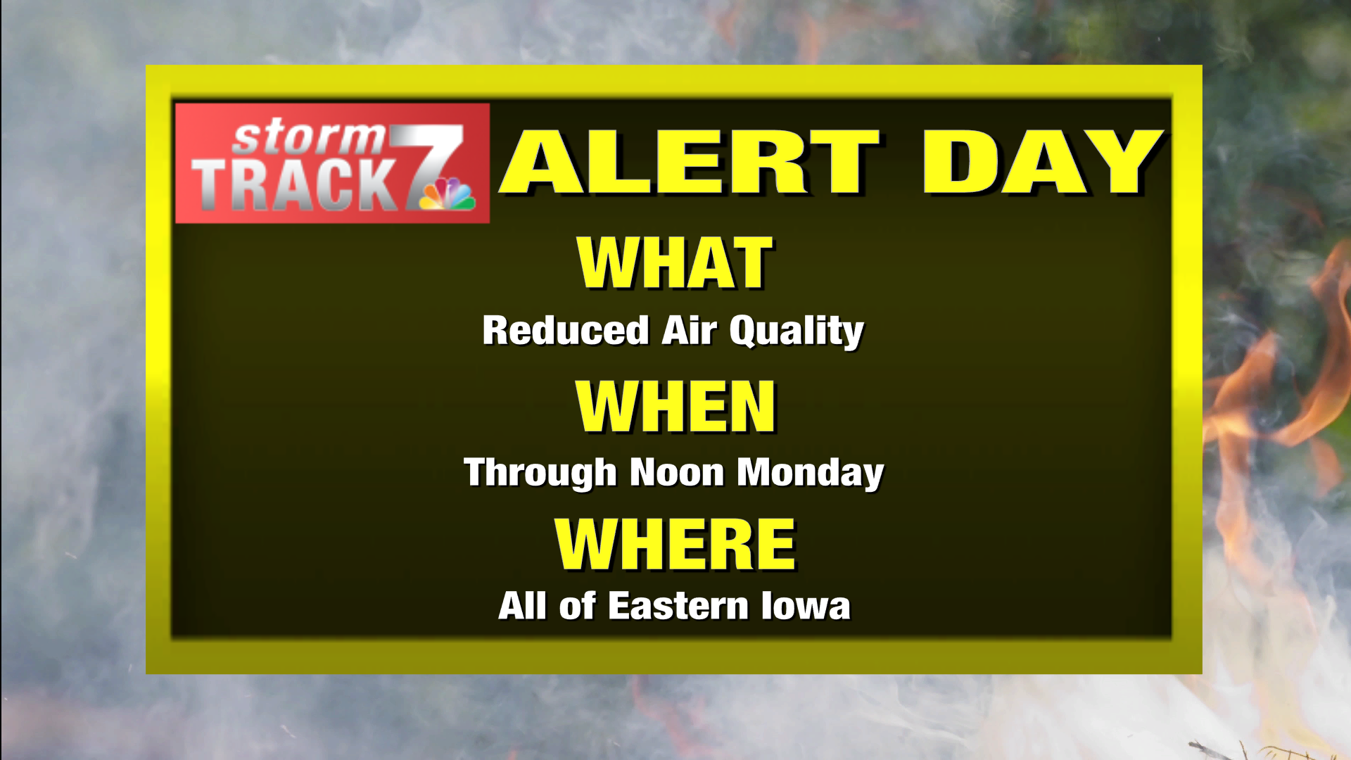 TRACKING: Yellow Alert Day For Reduced Air Quality Through Noon ...