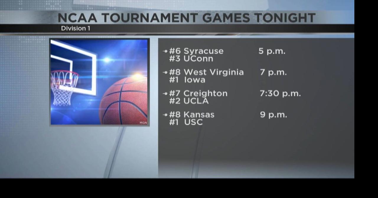 NCAA Tournament Game Times on Monday Sports