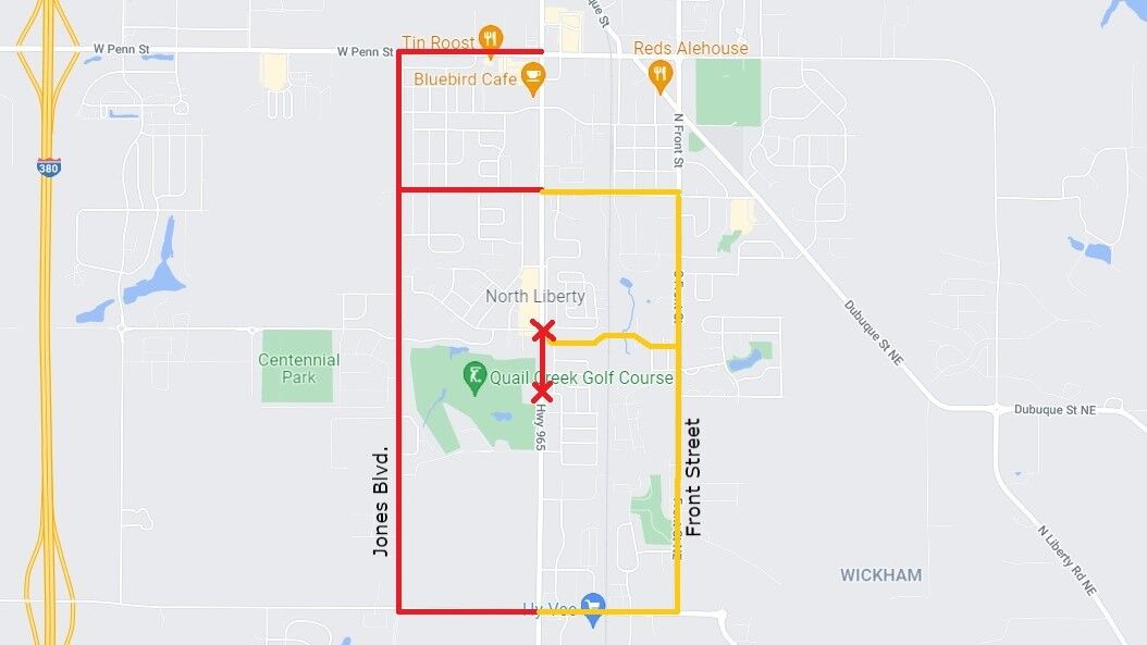 North Liberty Iowa Map Growing Pains” As North Liberty Updates Highway 965 | Iowa City | Kwwl.com