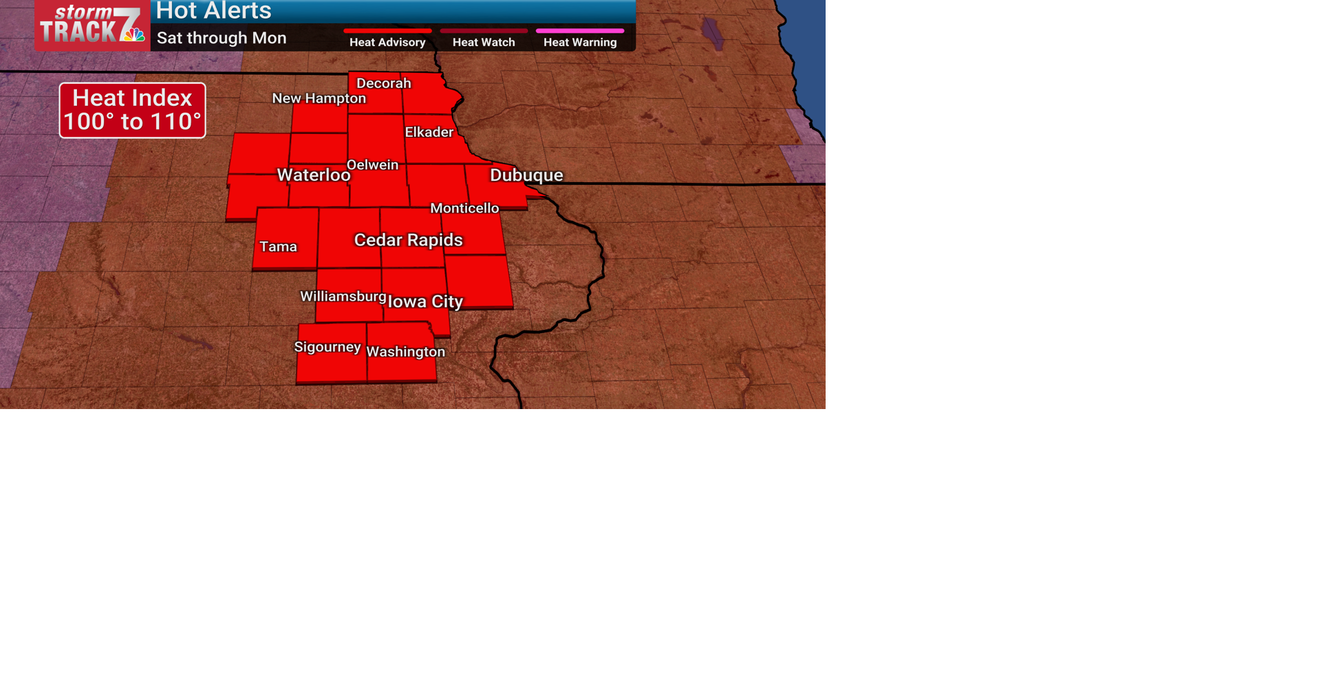 TRACKING: Dangerous heat and humidity this weekend | Forecast | kwwl.com