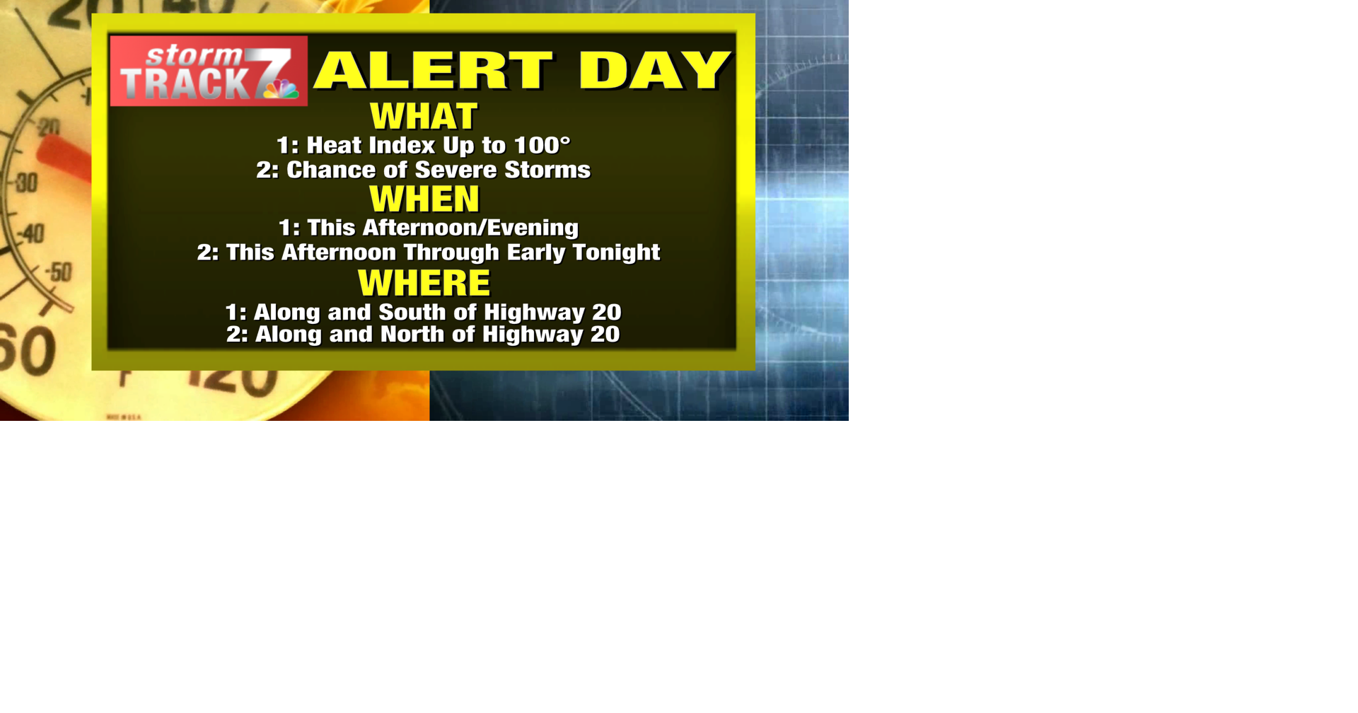 YELLOW ALERT DAY: One more day of heat and storms | Forecast | kwwl.com
