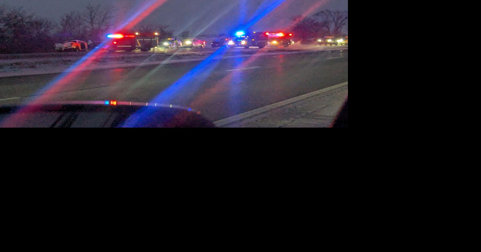 Three dead after I-380 collision Monday near Evansdale