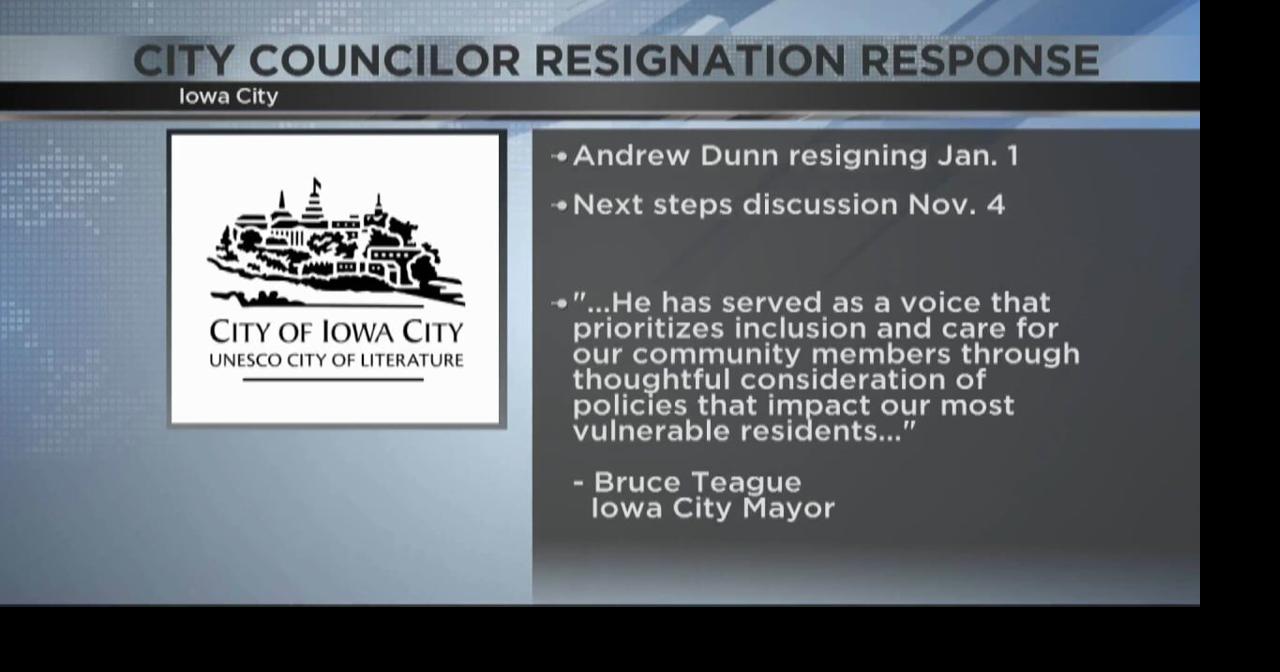 Iowa City Mayor responds to City Councilor resignation | Iowa City ...