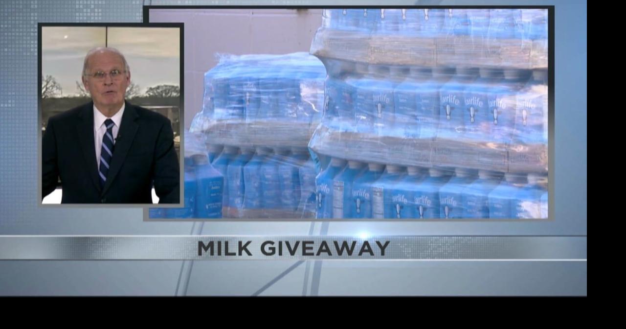 Waterloo Salvation Army gives away 10 pallets of milk for free Video