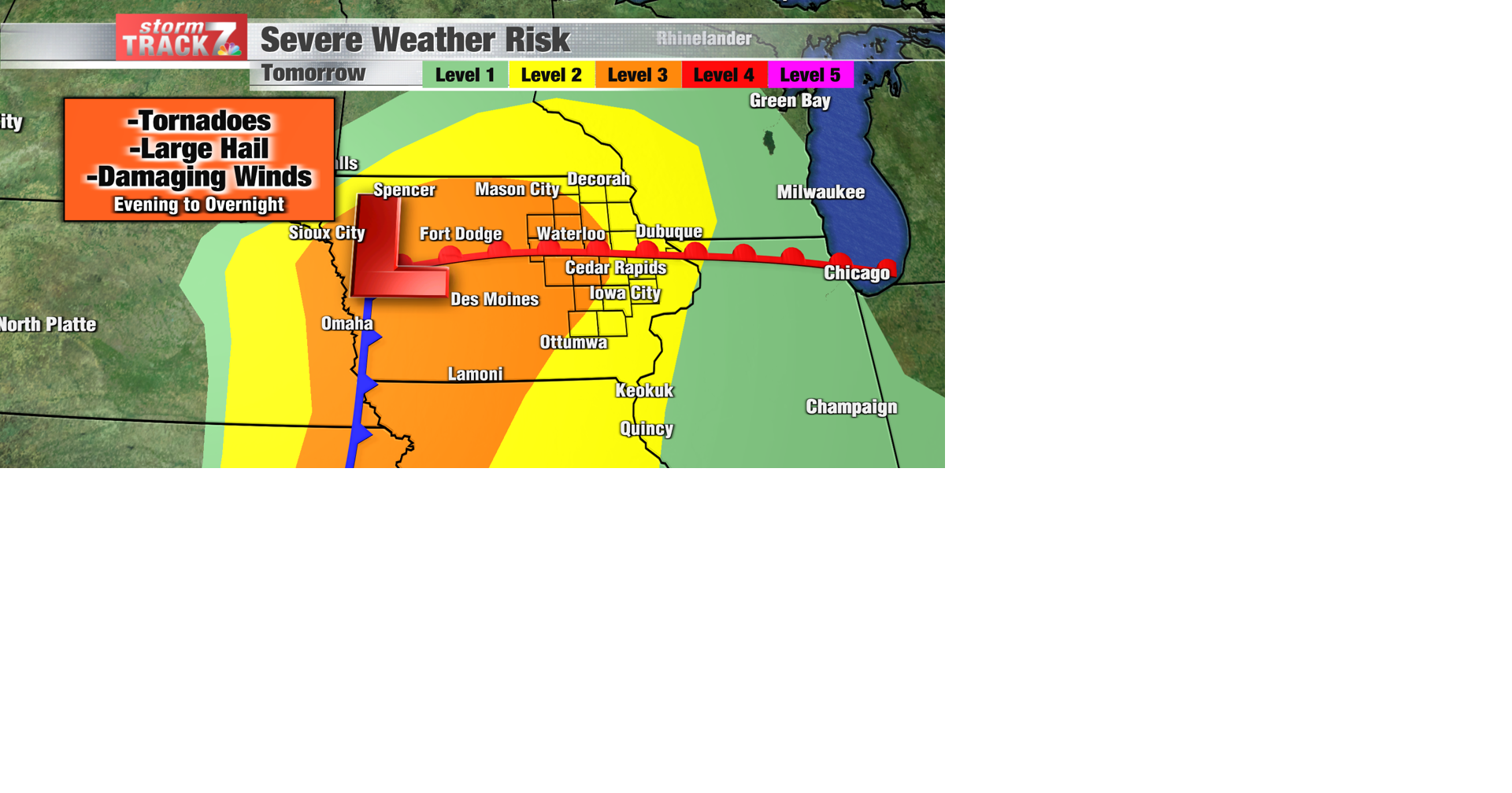 TRACKING The chance for severe weather Forecast