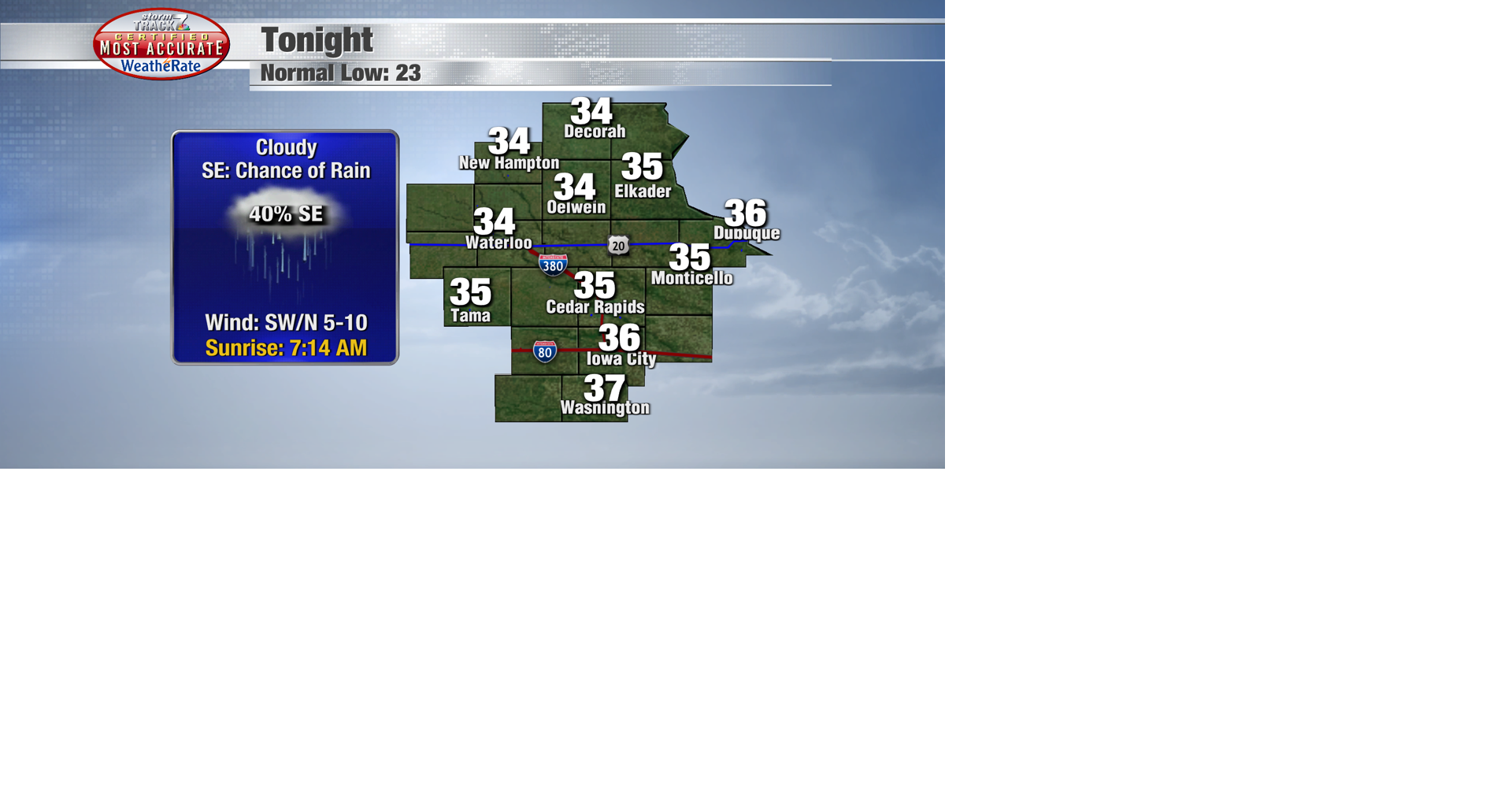 TRACKING: Chance of Rain Tonight | Forecast | kwwl.com