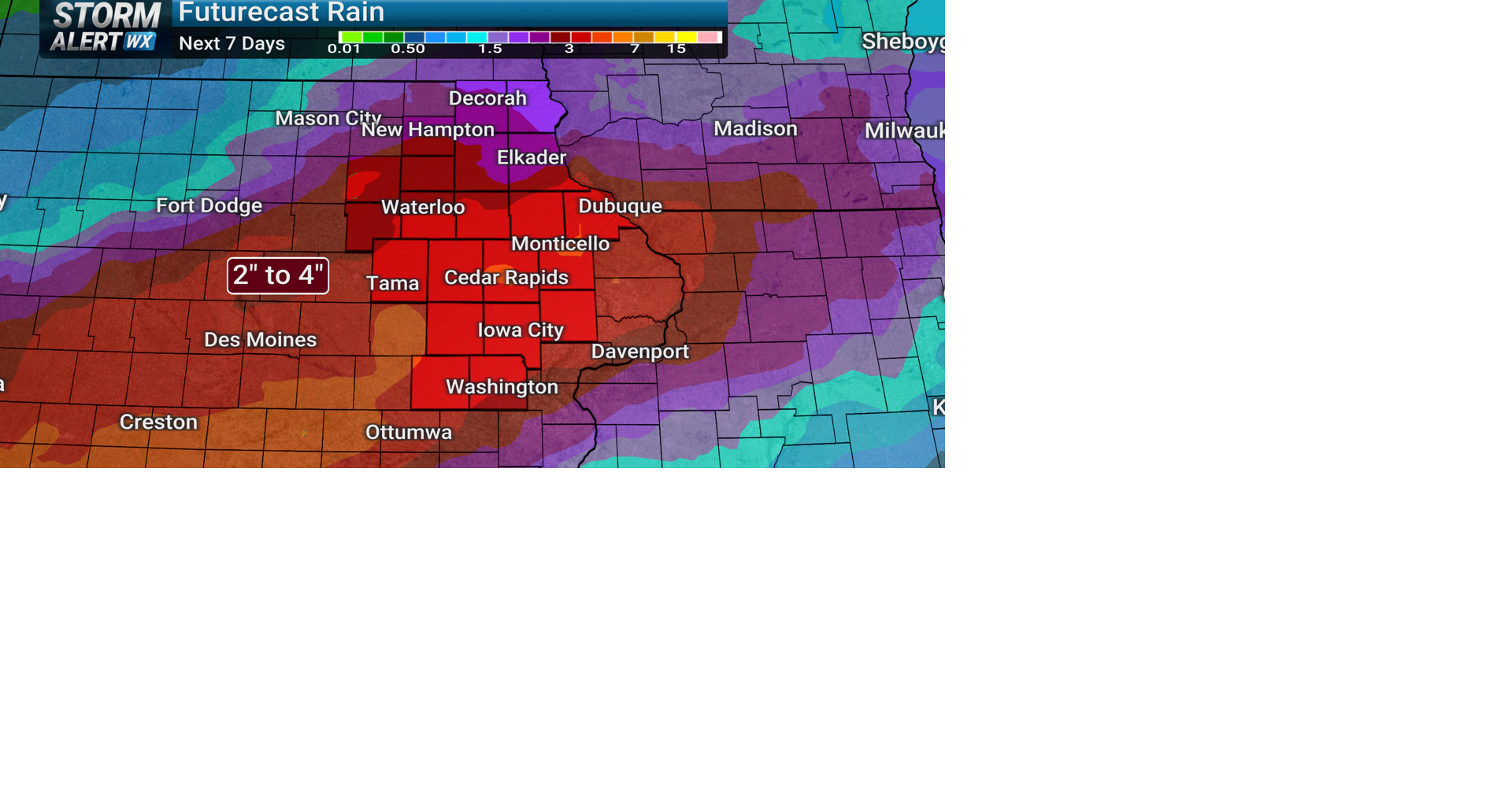 TRACKING: Cooler temps and plenty of rain chances | Forecast | kwwl.com