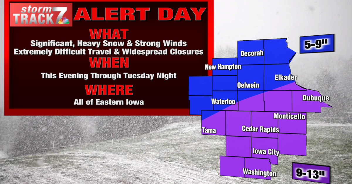 RED ALERT DAY: Tracking significant snow, strong wind, and dangerous ...