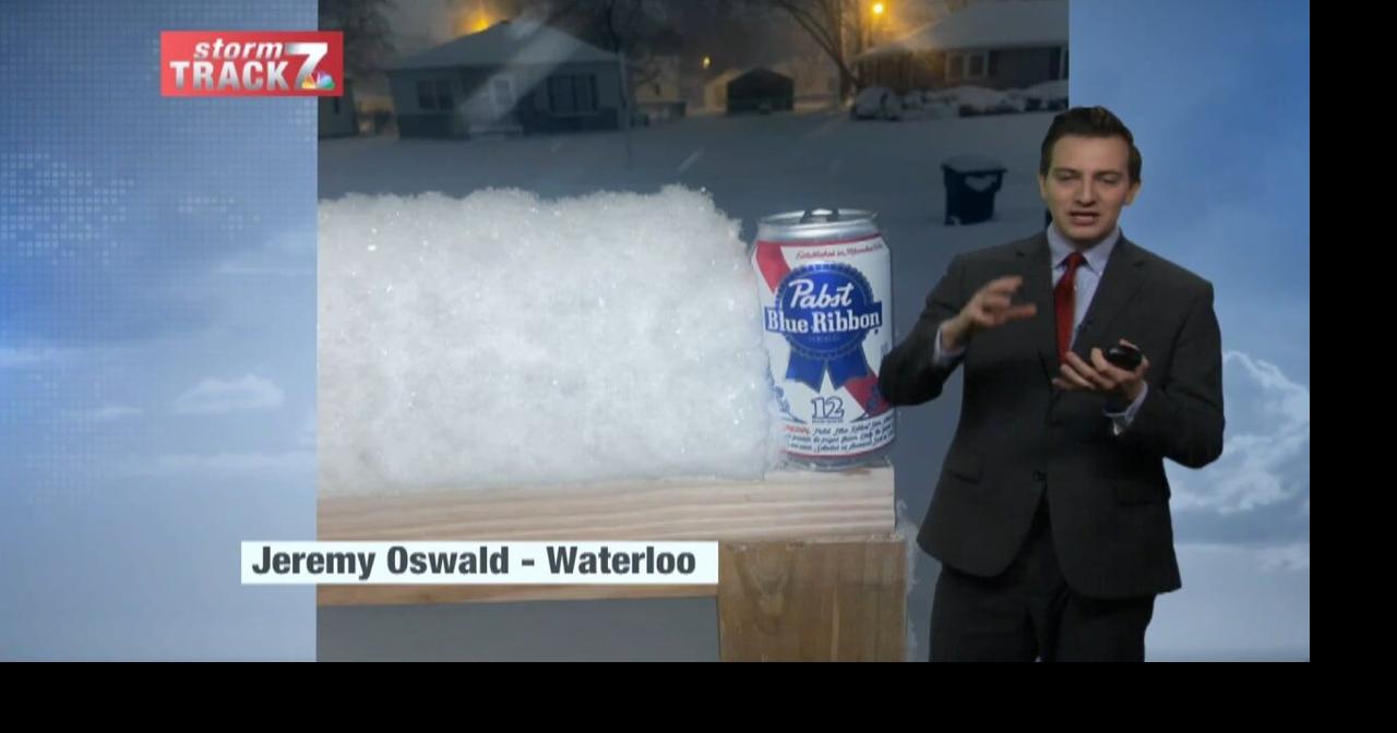 Snowfall amounts in Waterloo already nearly 6 inches Video