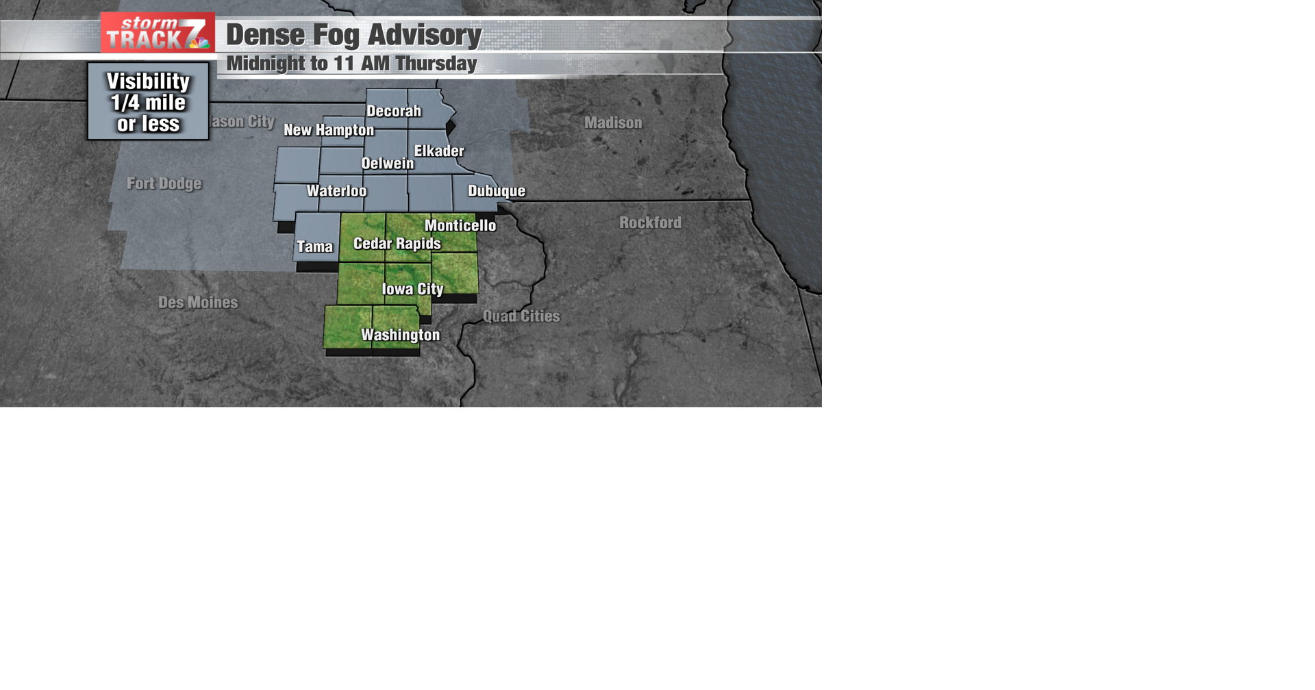 TRACKING: Dense fog tonight and Thursday | Forecast | kwwl.com