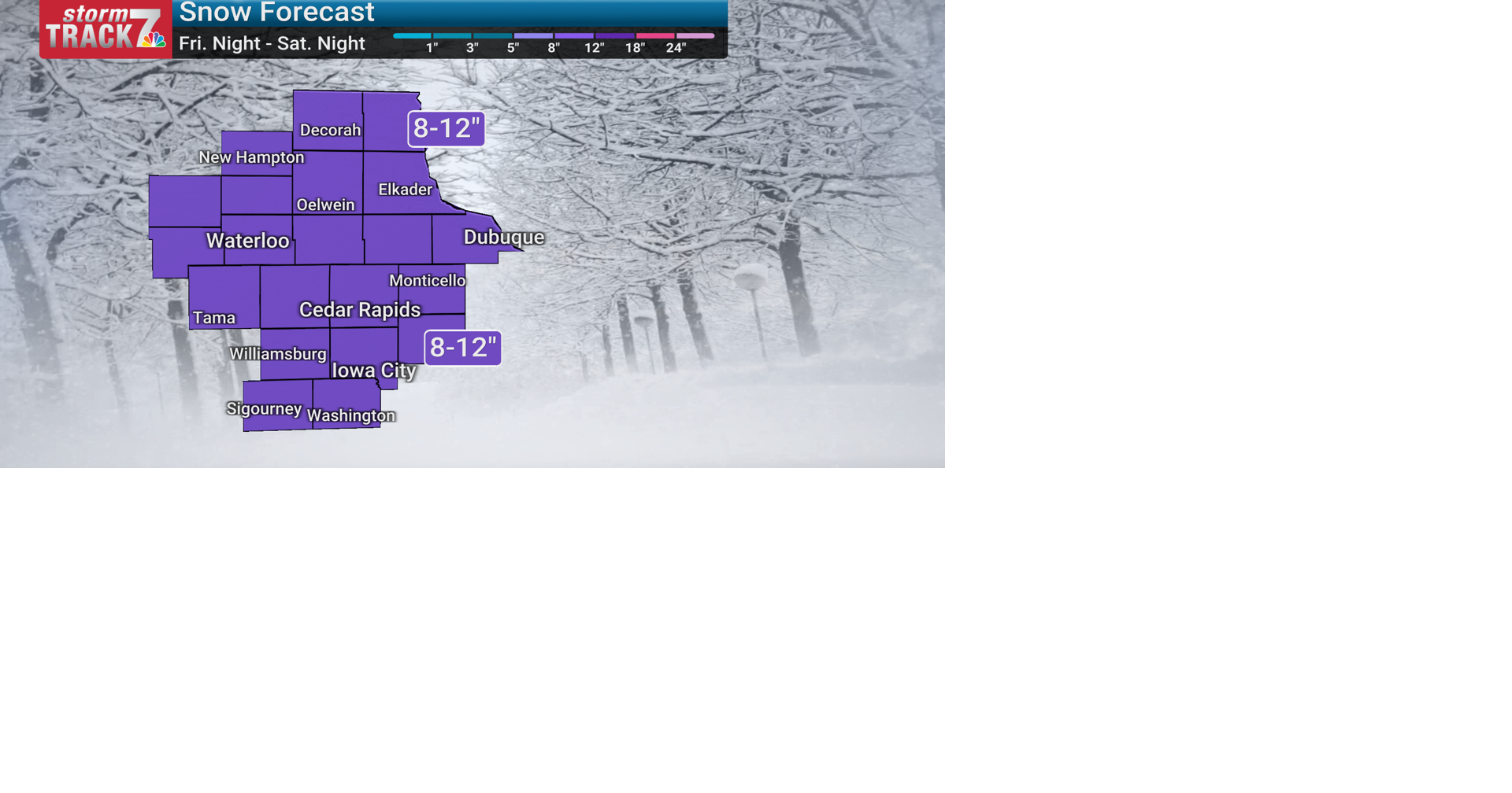 WINTER STORM WARNING for part of the weekend | Forecast | kwwl.com