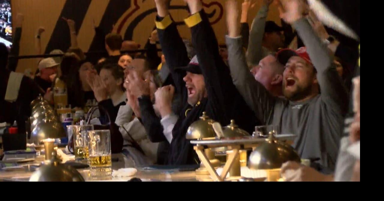 Hawkeye Fans celebrate Sweet 16 Win over Nebraska