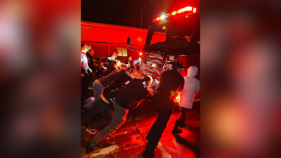Airway Heights community celebrates new fire engine with push-in ...