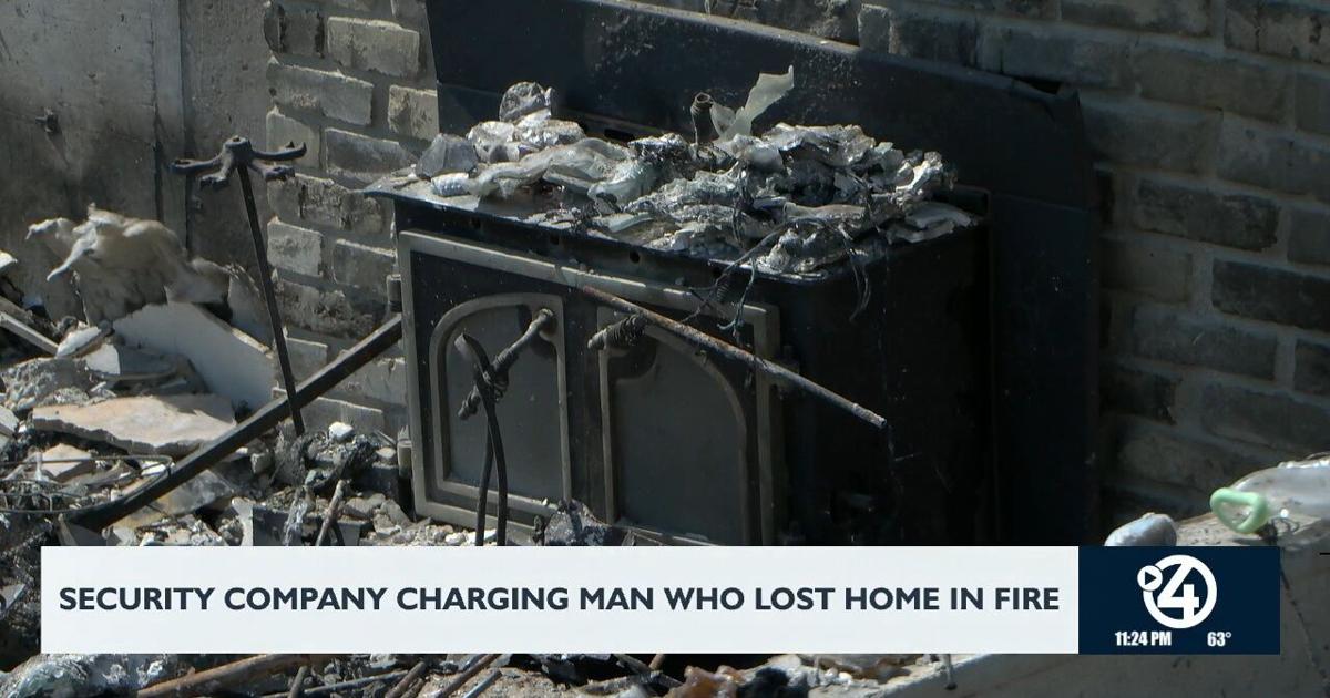 Security company charging man who lost home in fire