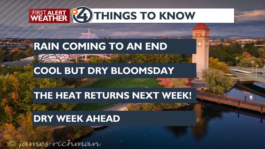 Bloomsday Sunday will remain cool but dry for the Spokane area, as more ...