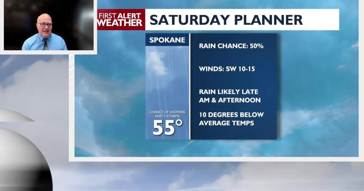 A chilly Saturday is on the way, with rain to t-storms possible for the ...