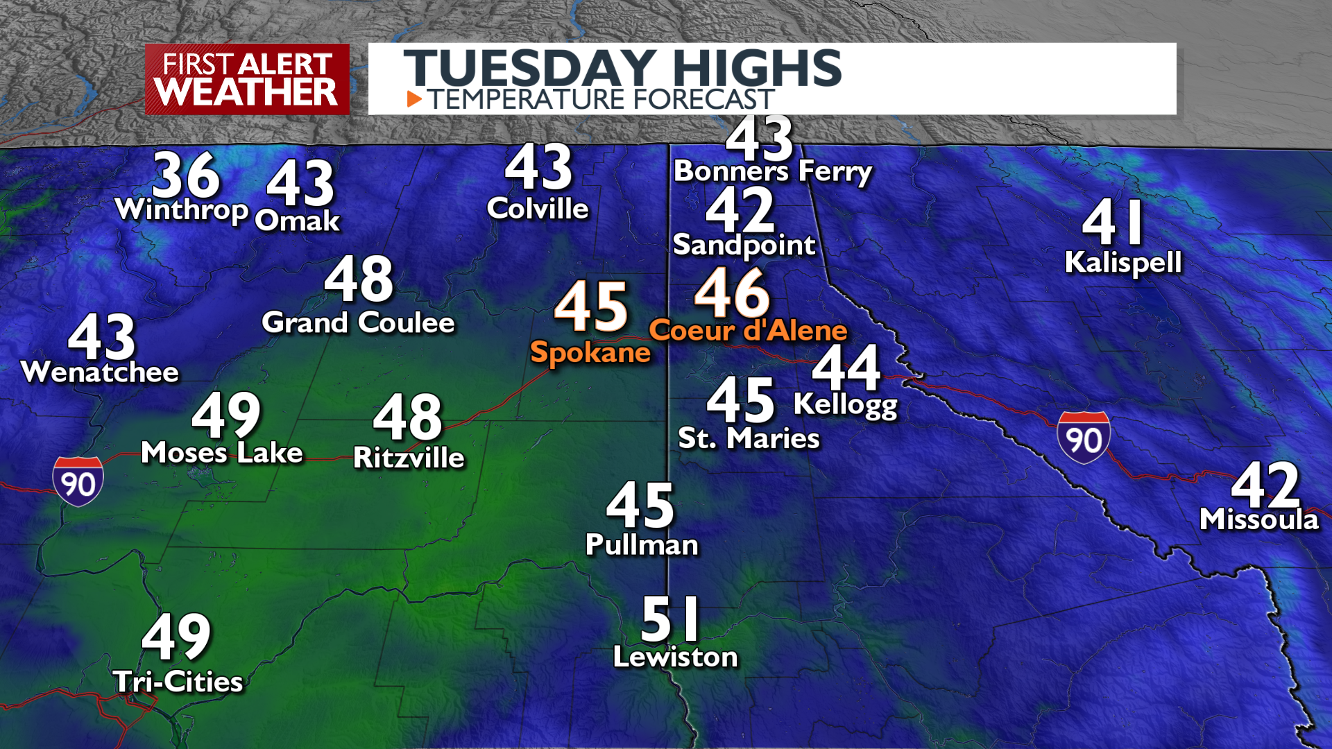 🌤️Some beautiful sunshine is on tap for your Spokane Tuesday with warm ...