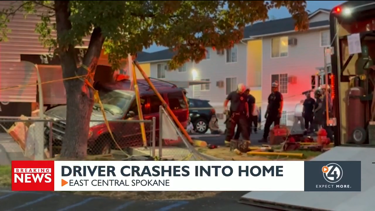 Car crashes into Spokane home, woman arrested for DUI | News | kxly.com