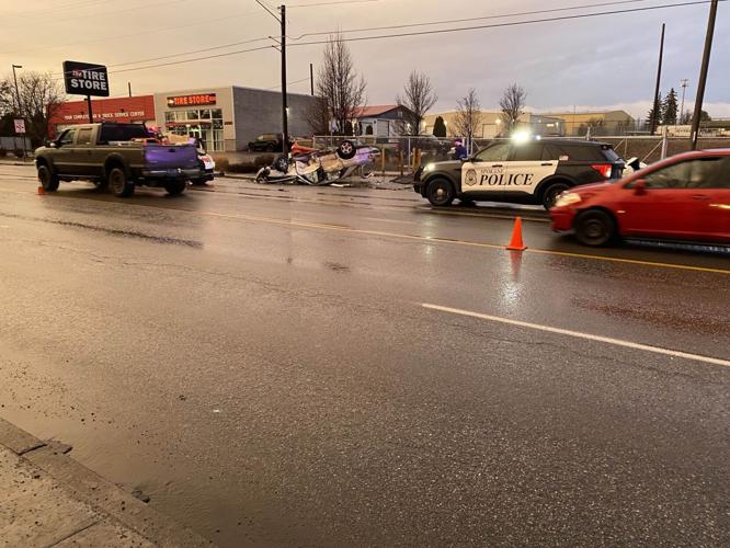 Rollover on Sprague Avenue causes lane closure, road now open News