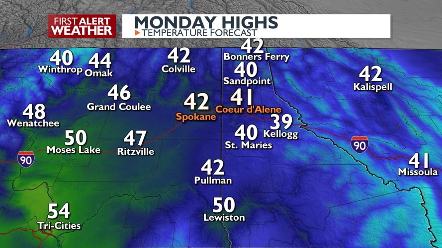 Drying trend begins today after a wet weekend | Local News | kxly.com