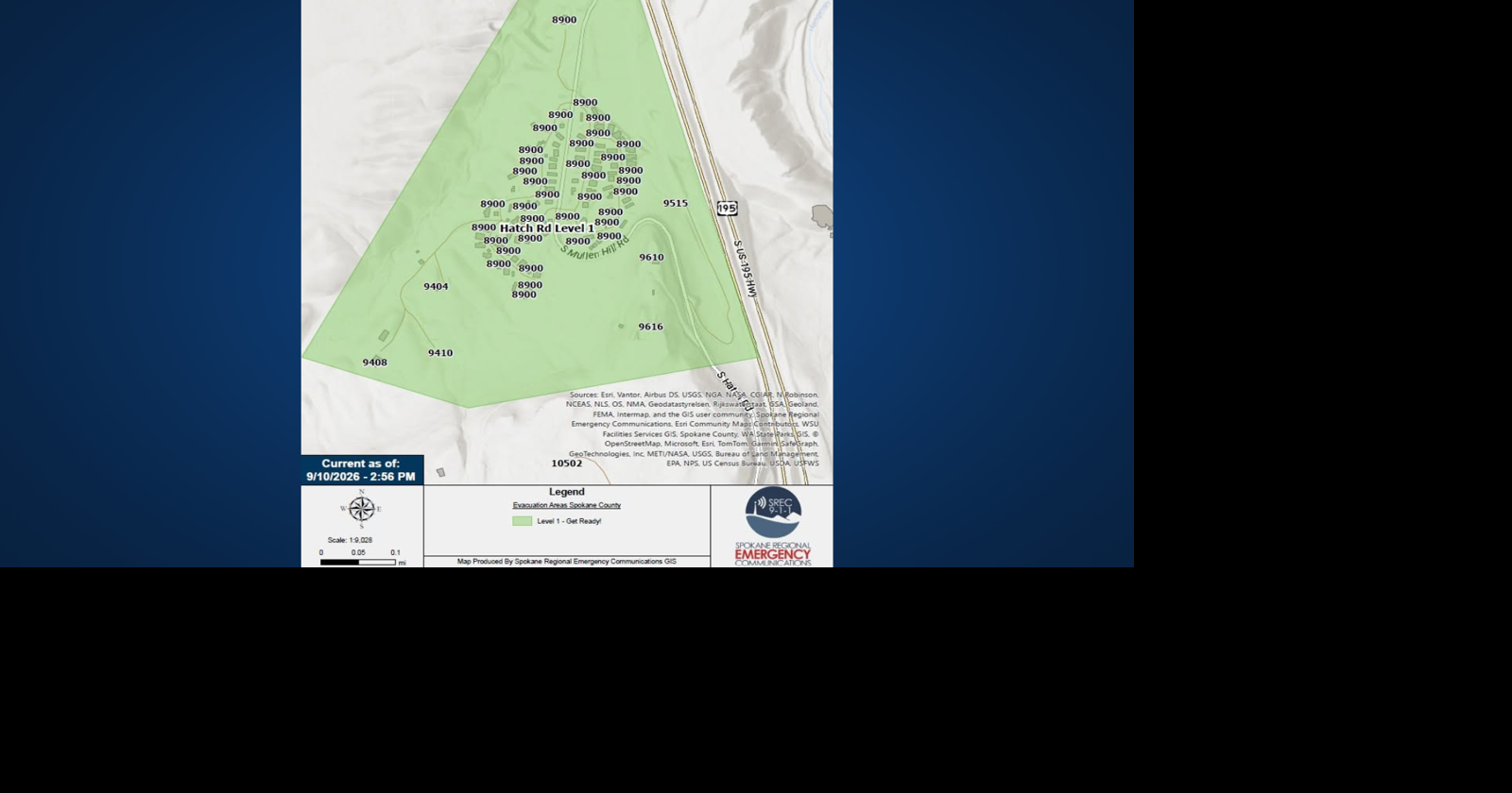 Level 1 (GET READY) evacuations issued for Mullen Hill Mobile Home Park residents.