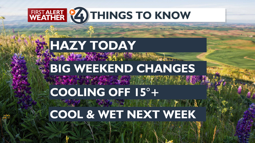 Smoke and haze today with a cooler weekend - Mark | Weather | kxly.com