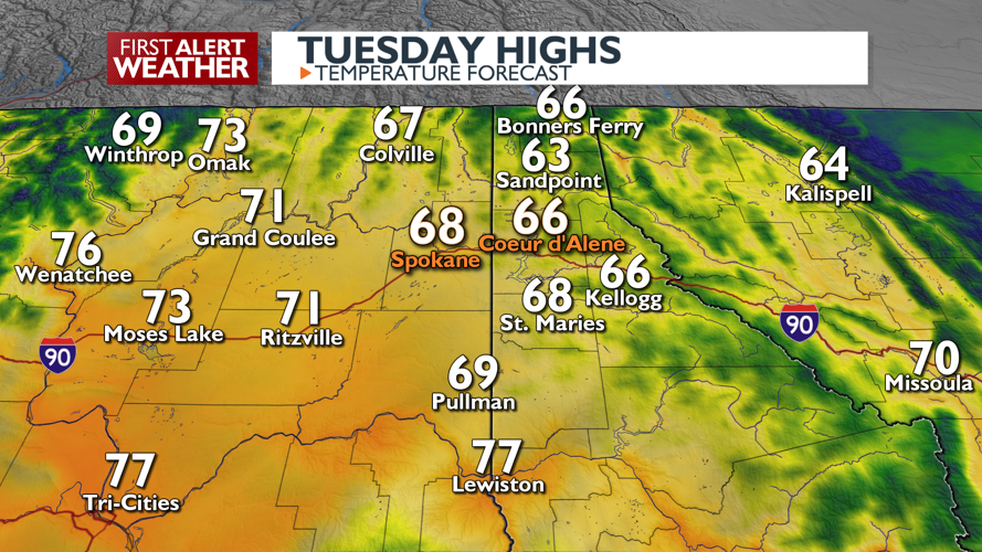 Another sunny and very warm day and a big change on the way Thursday ...