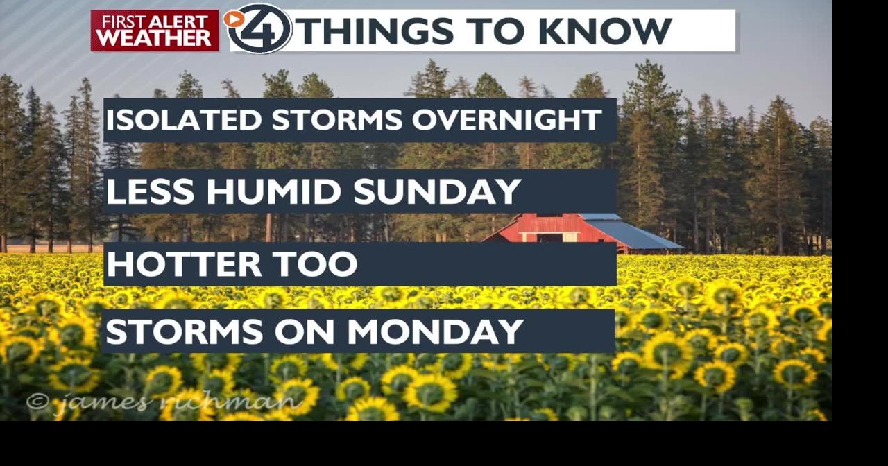 Hotter and drier on Sunday after spotty storms overnight – Matt ...