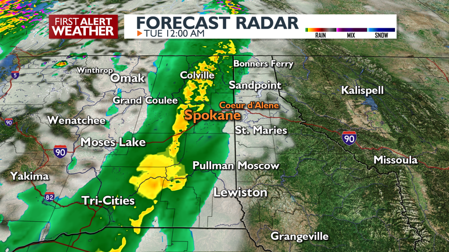 Monday will see cloudy and breezy conditions, the rain moves in tonight ...
