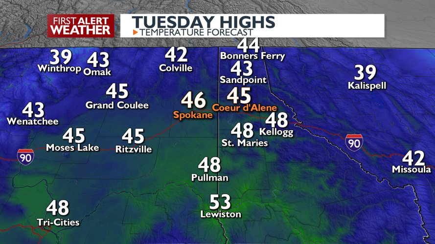 Clouds and mild today, rain or snow possible for Wednesday and Thursday ...