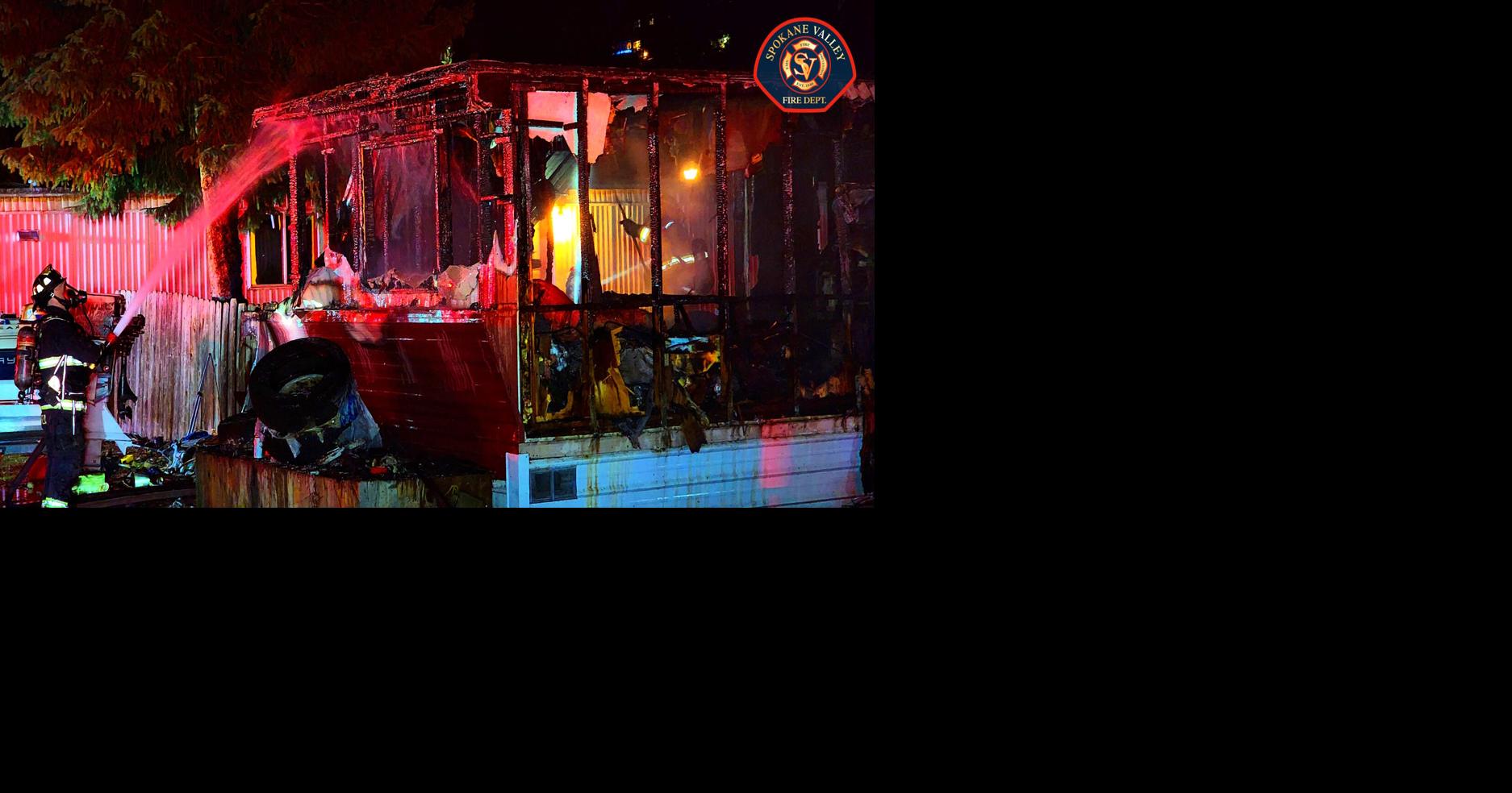 Firefighters put out fire at trailer home in Spokane Valley, two pets ...