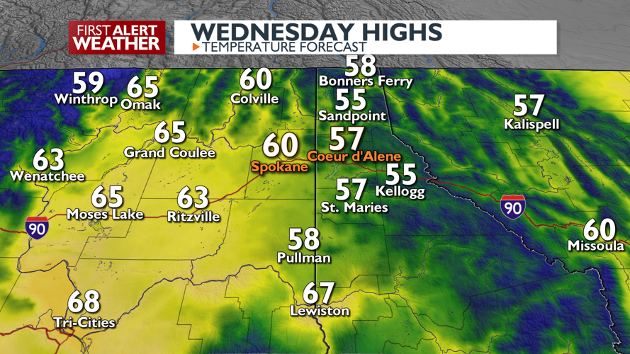 Cooler weather and more rain with gusty SW winds - Mark | News | kxly.com