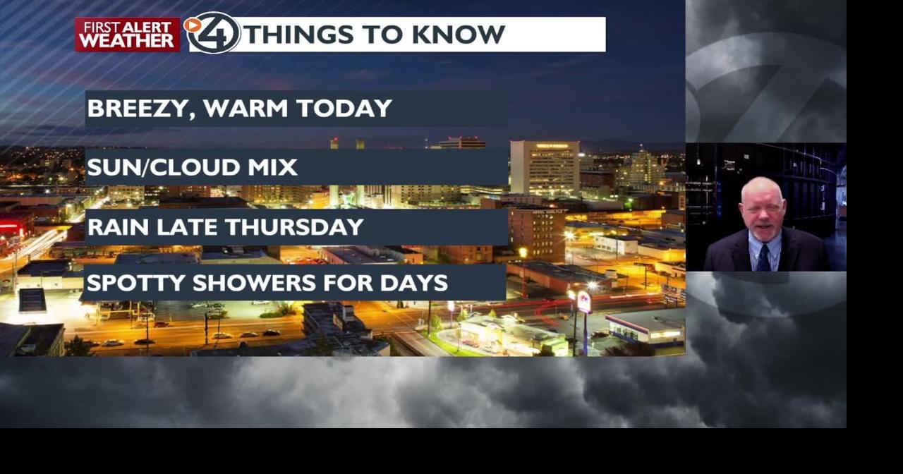 Sun and clouds today with showers Thursday afternoon and Friday - Mark ...