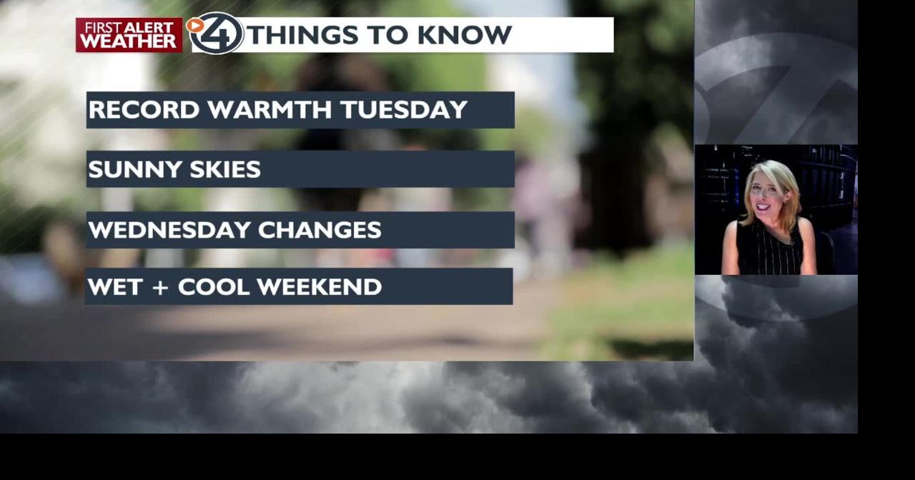 One more sunny, warm day before we start to see some changes - Kris ...