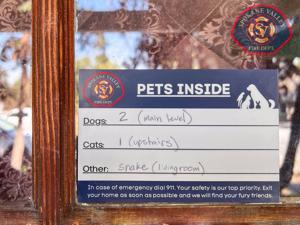 Keep your furry friends safe in an emergency with free stickers from Spokane Valley Fire Department