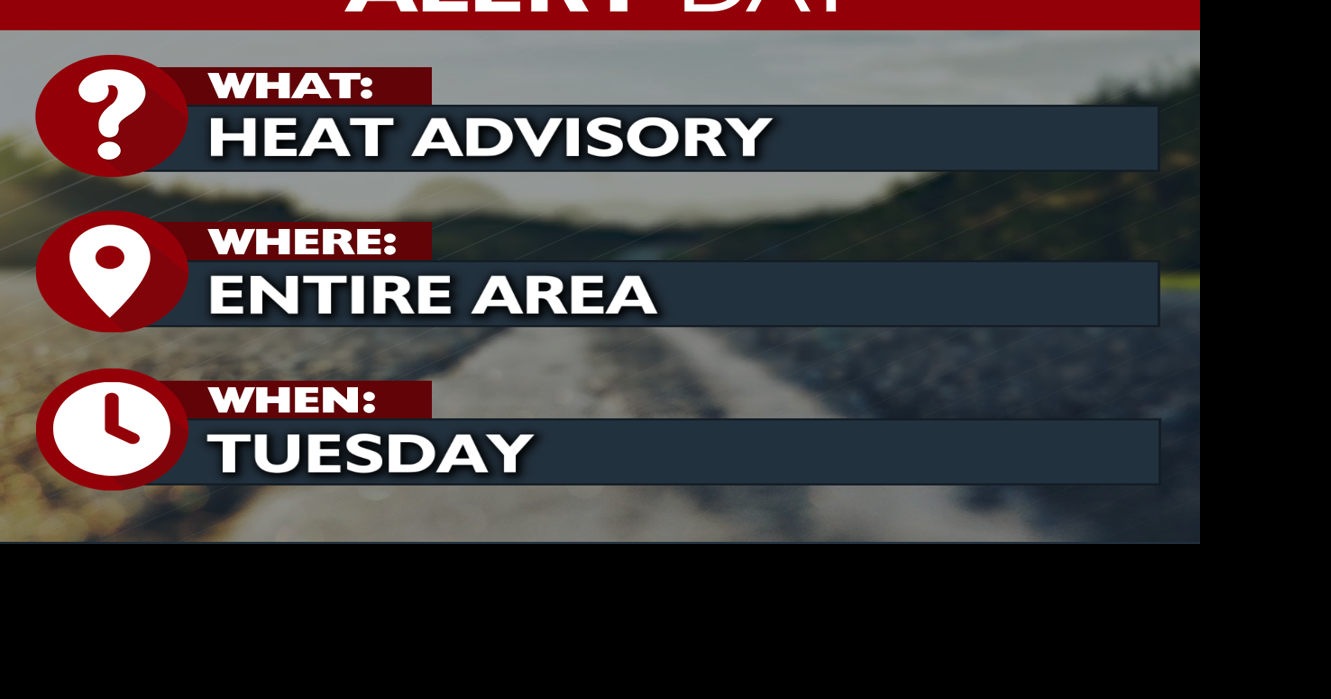 🚨Weather Alert Day: Another hot afternoon with heat advisories | Local ...