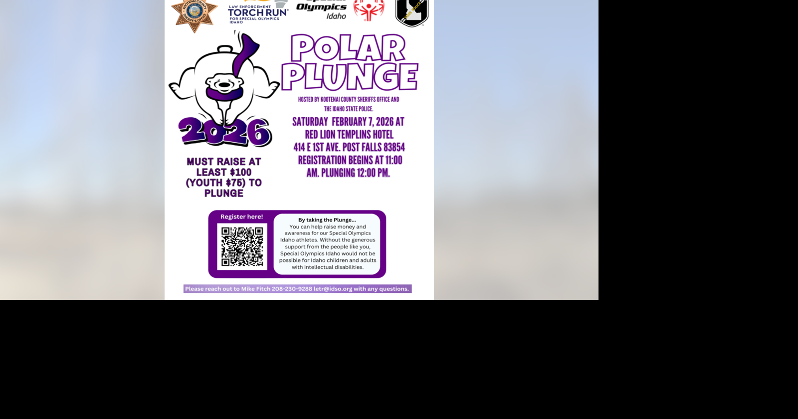 Polar Plunge fundraiser for Special Olympics Idaho set for next month